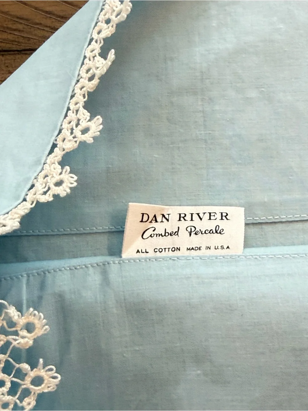 Vintage Light blue Dan River Pillowcases set of 2